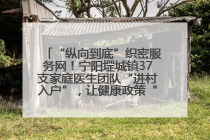 “纵向到底”织密服务网！宁阳堽城镇37支家庭医生团队“进村入户”，让健康政策“落地生根”