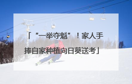 “一举夺魁”！家人手捧自家种植向日葵送考