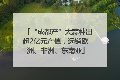 “成都产”大蒜种出超2亿元产值，远销欧洲、非洲、东南亚