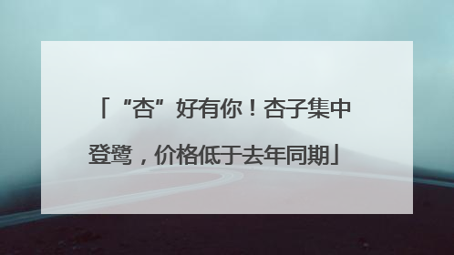 “杏”好有你！杏子集中登鹭，价格低于去年同期