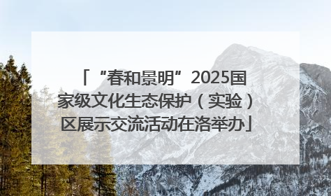 “春和景明”2025国家级文化生态保护（实验）区展示交流活动在洛举办