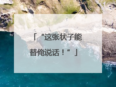 “这张状子能替俺说话！”
