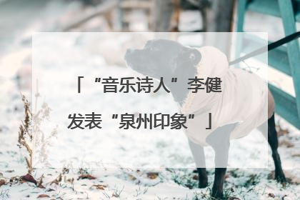 “音乐诗人”李健发表“泉州印象”