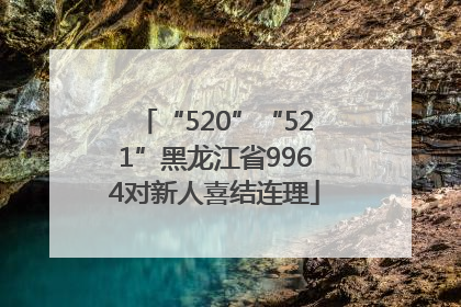 “520”“521”黑龙江省9964对新人喜结连理