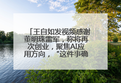 王自如发视频感谢董明珠雷军，称将再次创业，聚焦AI应用方向，“这件事确实来钱快”