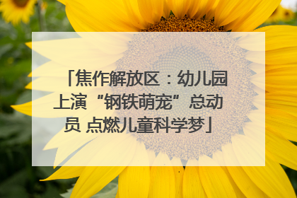 焦作解放区：幼儿园上演“钢铁萌宠”总动员 点燃儿童科学梦