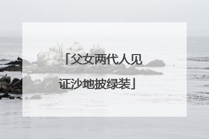 父女两代人见证沙地披绿装