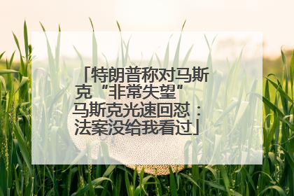 特朗普称对马斯克“非常失望” 马斯克光速回怼：法案没给我看过