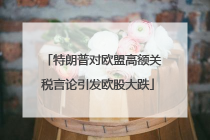 特朗普对欧盟高额关税言论引发欧股大跌