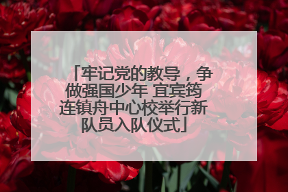 牢记党的教导，争做强国少年 宜宾筠连镇舟中心校举行新队员入队仪式
