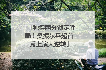 独得两分锁定胜局！樊振东乒超首秀上演大逆转