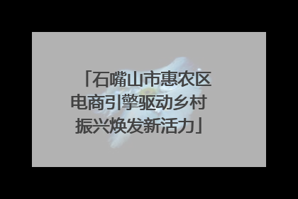 石嘴山市惠农区电商引擎驱动乡村振兴焕发新活力