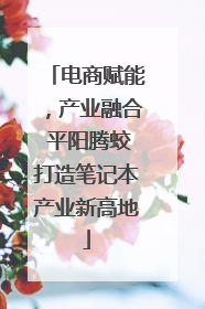 电商赋能，产业融合 平阳腾蛟打造笔记本产业新高地