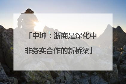 申坤：浙商是深化中非务实合作的新桥梁