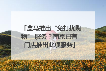 盒马推出“免打扰购物” 服务？南京已有门店推出此项服务