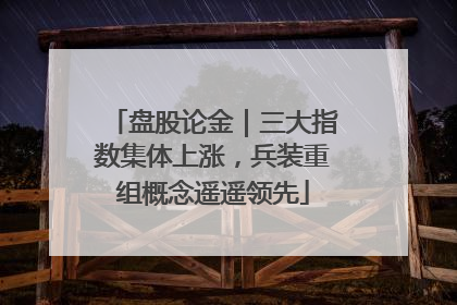 盘股论金｜三大指数集体上涨，兵装重组概念遥遥领先