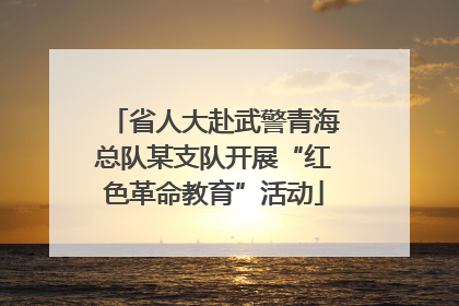 省人大赴武警青海总队某支队开展“红色革命教育”活动