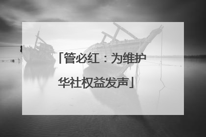 管必红：为维护华社权益发声