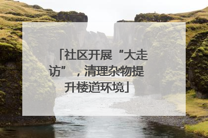 社区开展“大走访”，清理杂物提升楼道环境