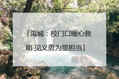 禹城：校门口暖心救助 见义勇为显担当
