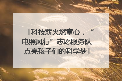 科技薪火燃童心，“电照风行”志愿服务队点亮孩子们的科学梦