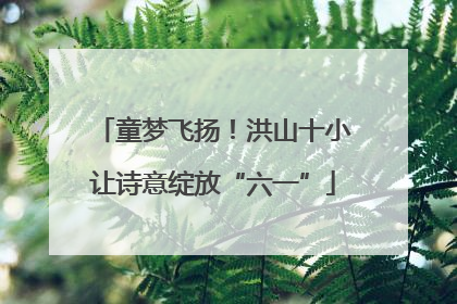 童梦飞扬！洪山十小让诗意绽放“六一”