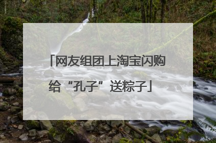 网友组团上淘宝闪购给“孔子”送粽子