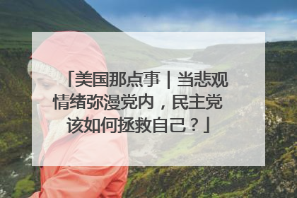 美国那点事｜当悲观情绪弥漫党内，民主党该如何拯救自己？
