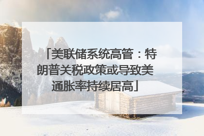 美联储系统高管：特朗普关税政策或导致美通胀率持续居高