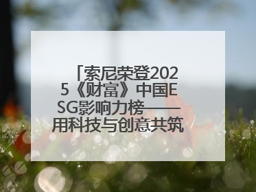 索尼荣登2025《财富》中国ESG影响力榜——用科技与创意共筑可持续的未来