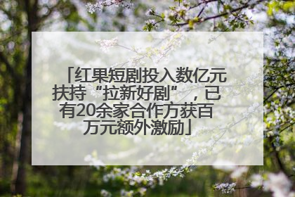 红果短剧投入数亿元扶持“拉新好剧”，已有20余家合作方获百万元额外激励