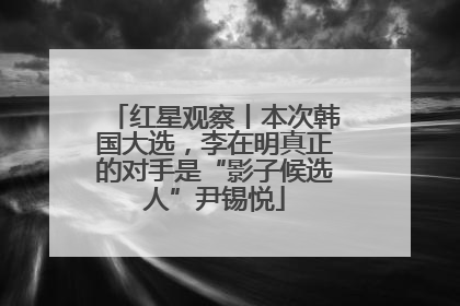 红星观察丨本次韩国大选，李在明真正的对手是“影子候选人”尹锡悦