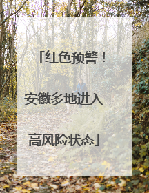 红色预警！安徽多地进入高风险状态
