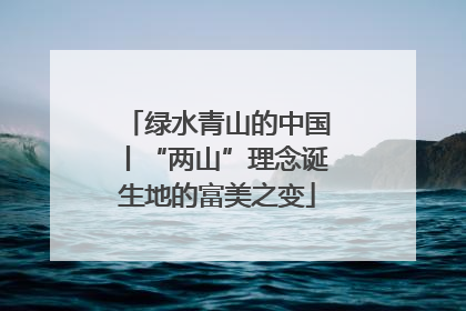 绿水青山的中国丨“两山”理念诞生地的富美之变