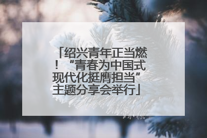 绍兴青年正当燃！“青春为中国式现代化挺膺担当”主题分享会举行