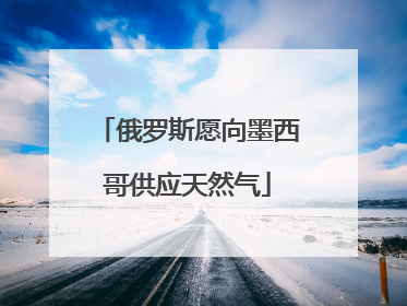 俄罗斯愿向墨西哥供应天然气