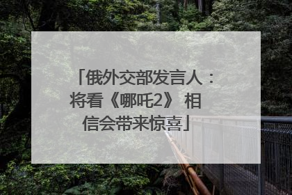 俄外交部发言人：将看《哪吒2》 相信会带来惊喜