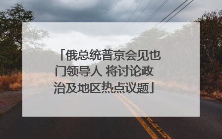 俄总统普京会见也门领导人 将讨论政治及地区热点议题
