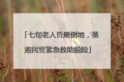 七旬老人昏厥倒地，蒸湘民警紧急救助脱险