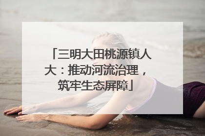 三明大田桃源镇人大：推动河流治理，筑牢生态屏障