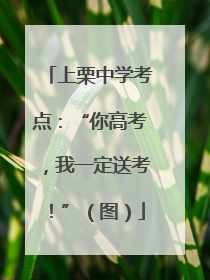 上栗中学考点：“你高考，我一定送考！”（图）