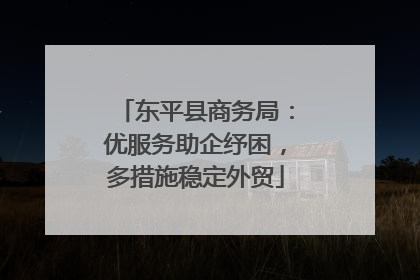 东平县商务局：优服务助企纾困，多措施稳定外贸