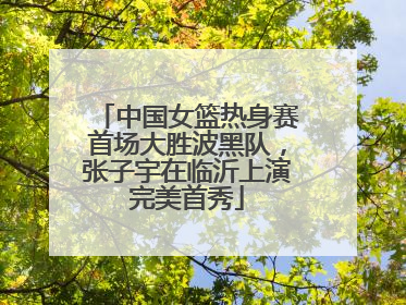 中国女篮热身赛首场大胜波黑队，张子宇在临沂上演完美首秀