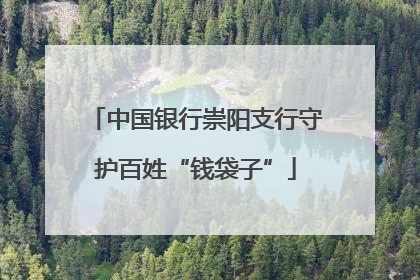 中国银行崇阳支行守护百姓“钱袋子”