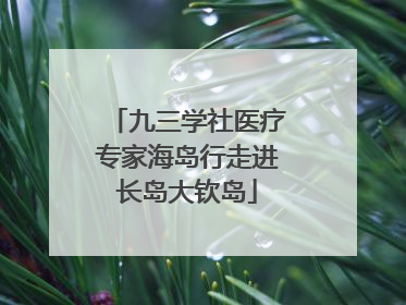 九三学社医疗专家海岛行走进长岛大钦岛