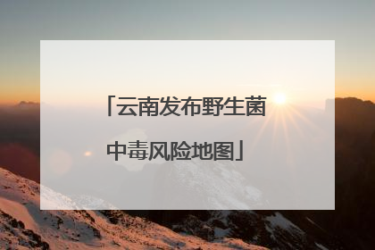 云南发布野生菌中毒风险地图