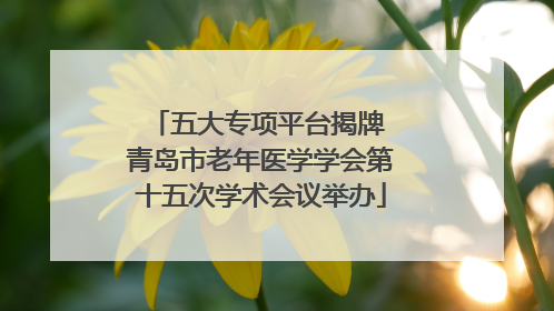五大专项平台揭牌 青岛市老年医学学会第十五次学术会议举办