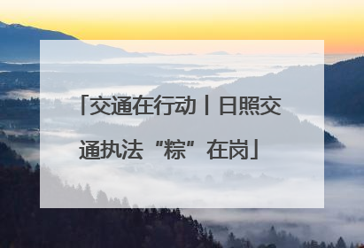 交通在行动丨日照交通执法“粽”在岗