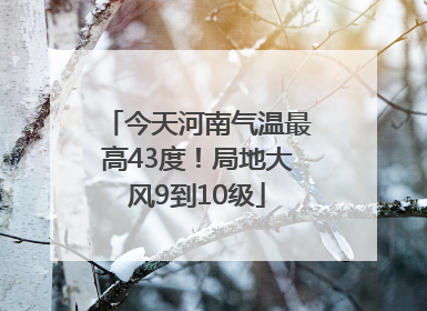 今天河南气温最高43度！局地大风9到10级