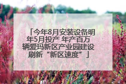 今年8月安装设备明年5月投产 年产百万辆爱玛新区产业园建设刷新“新区速度”